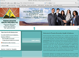 Phoenix Executive Health and Wellness Website Design and Development